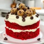 Red Velvet Cake with Cookie Dough