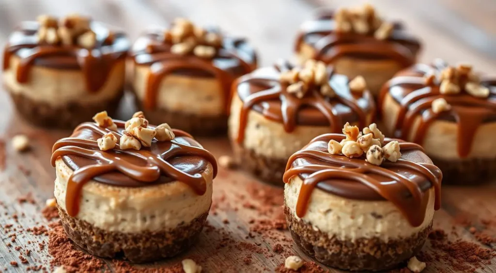 Chocolate Caramel Cheesecake Bites