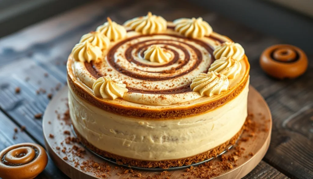 Cinnamon roll cheesecake