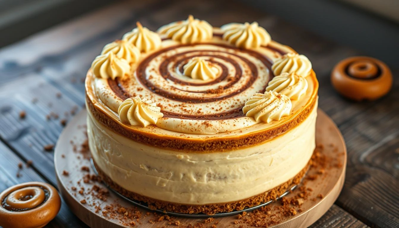 Cinnamon roll cheesecake