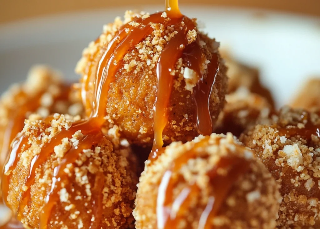 Close up No Bake Pumpkin Cheesecake Balls