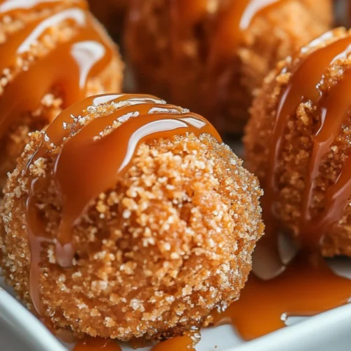Close up of No Bake Pumpkin Cheesecake Balls