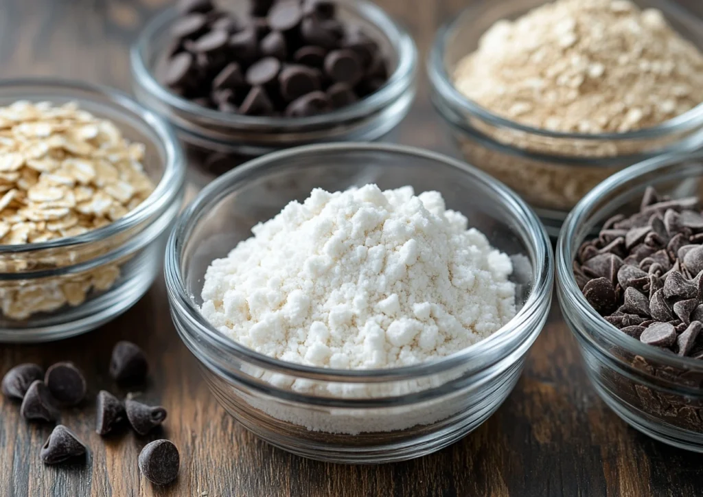 Key ingredients of healthy chocolate chip cookies