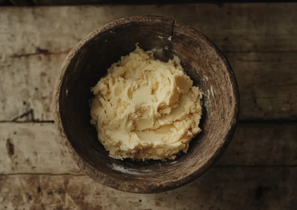 Coconut oil and sugar in a mixing bowl