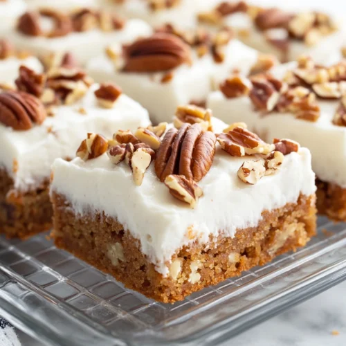 Close up of Carrot Cake Bars