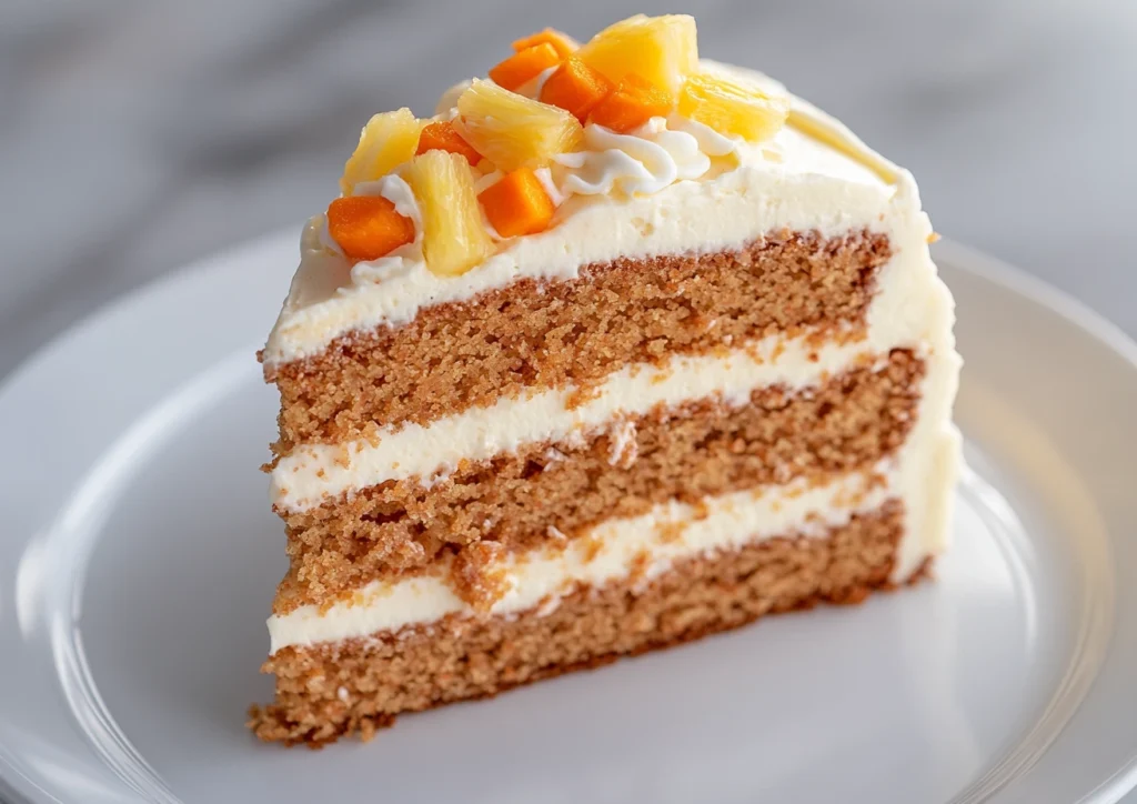 Slice of Carrot Pineapple Cake