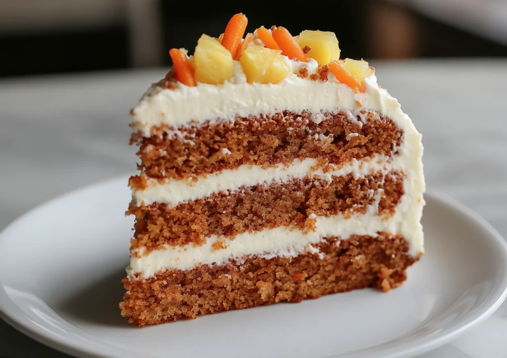 Slice of Carrot Pineapple Cake
