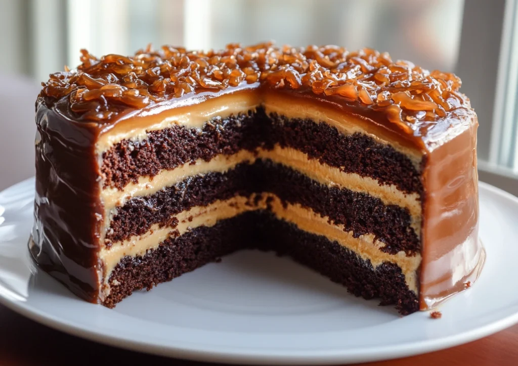 Whole chocolate caramel toffee crunch cake
