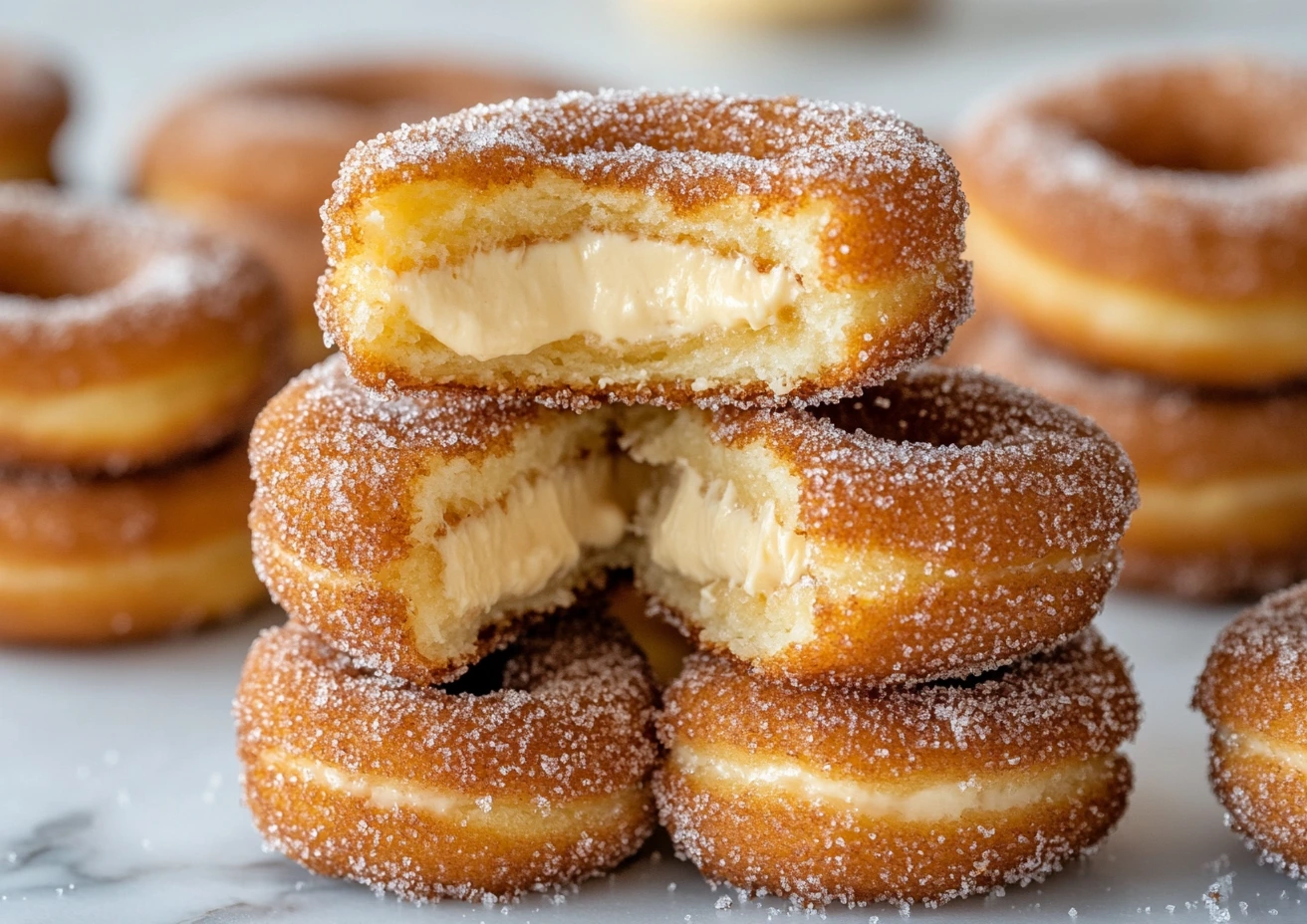 stack of churro cheesecake dounut cookies