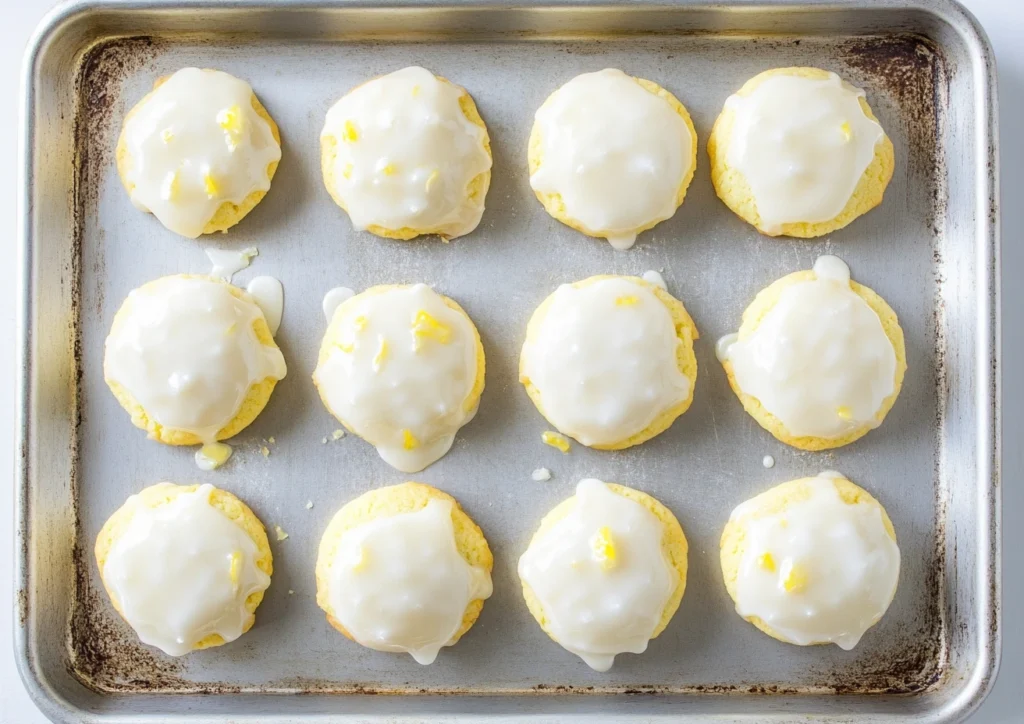 Freshly baked Lemon Meltaway Cookies