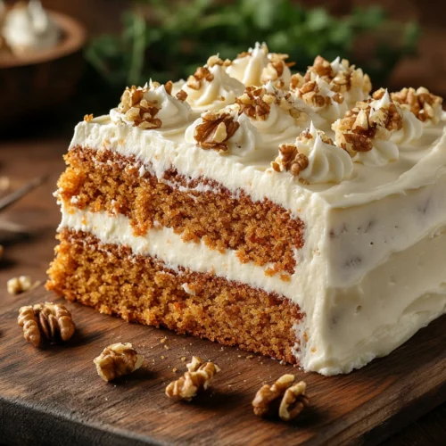 Piece of Moist Carrot Cake