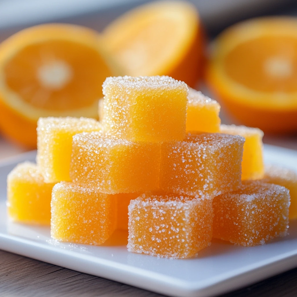 Stack of 3-Ingredient Orange Candy