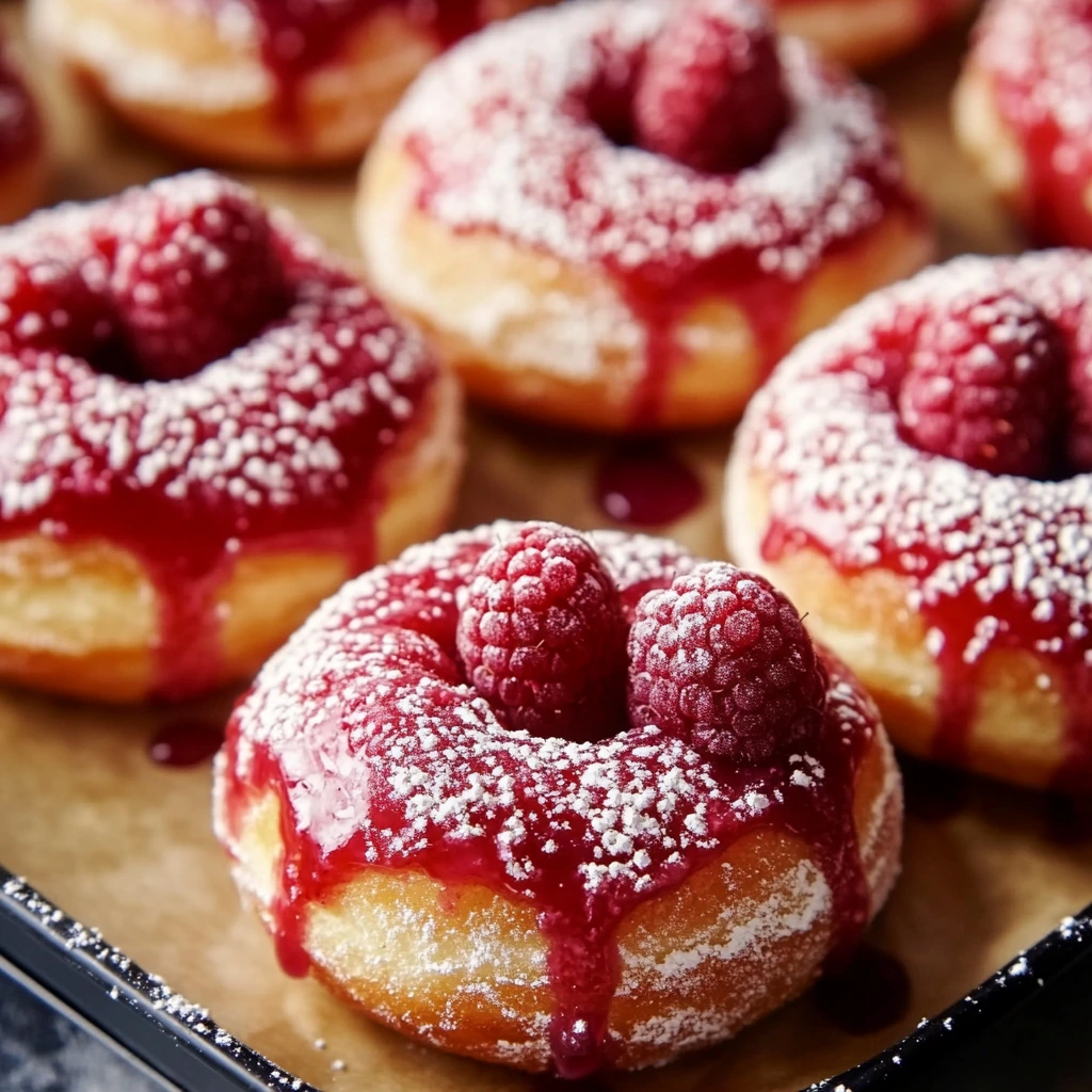 Baked Raspberry Donuts