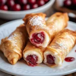 Cherry Cheesecake Egg Rolls