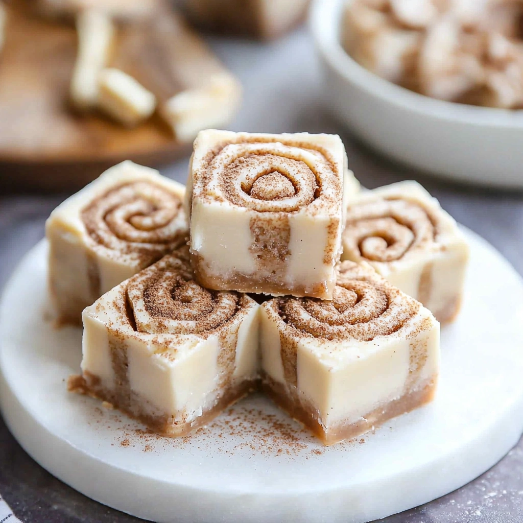 Cinnamon Roll Fudge