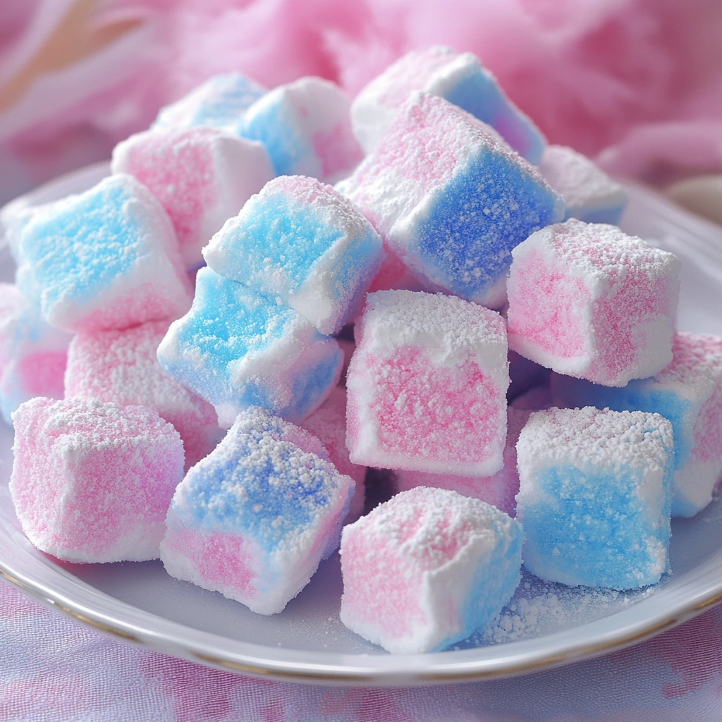 Close-up of Cotton Candy Marshmallows