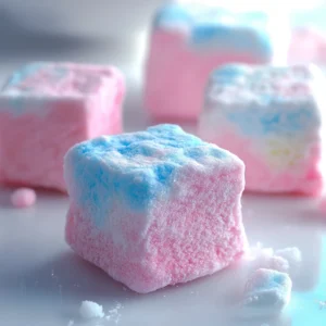 Close-up of Cotton Candy Marshmallows