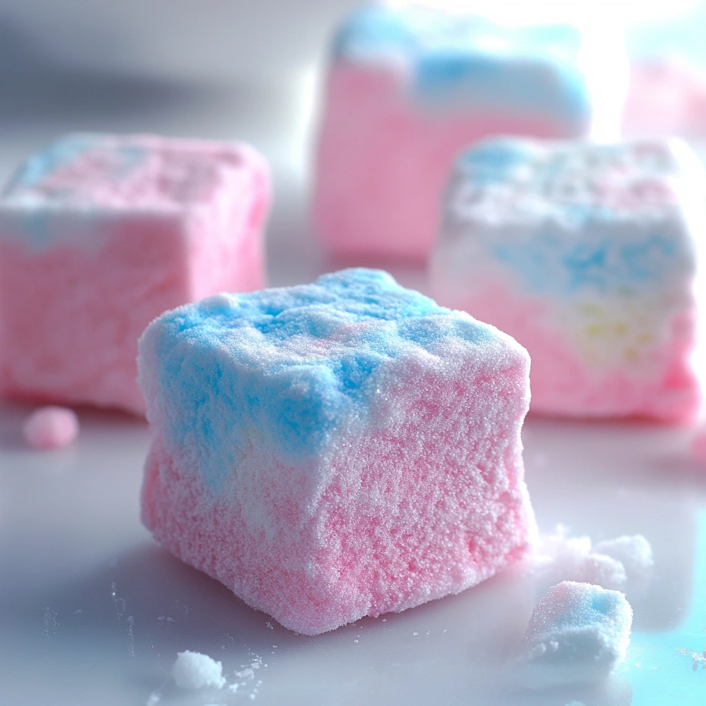 Close-up of Cotton Candy Marshmallows