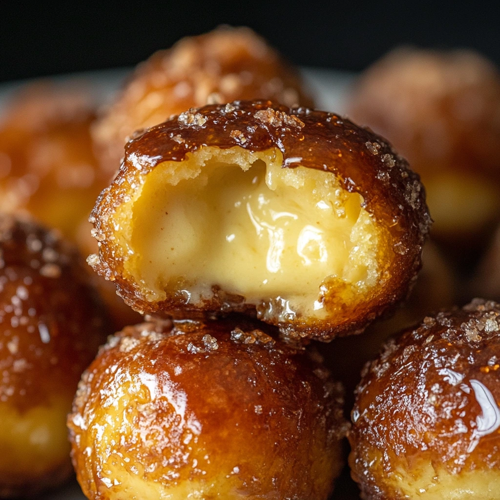 Pile of Creme Brulee Donut Holes