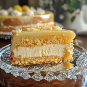 Slice of Lemon Cheesecake Cake