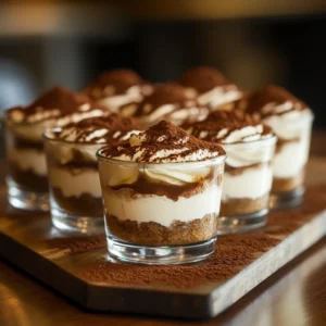 Mini Tiramisu Cups in glass jars