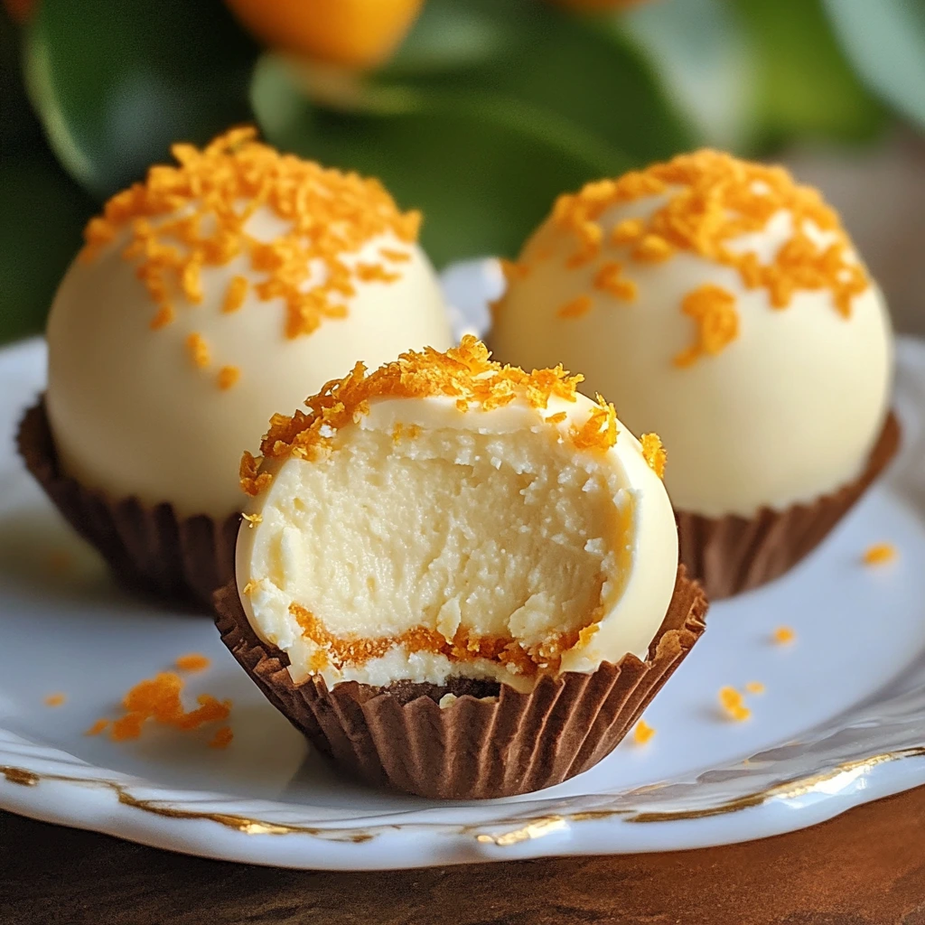 No Bake Orange Creamsicle Truffles