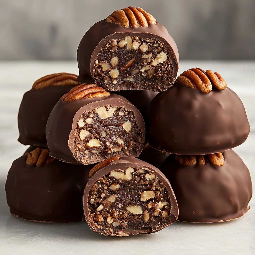 Stack of Pecan Pie Balls,