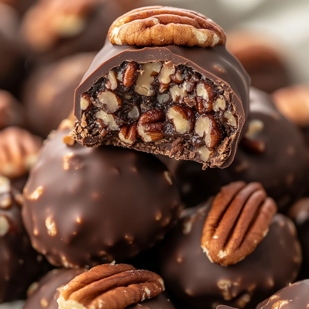 Stack of Pecan Pie Balls,