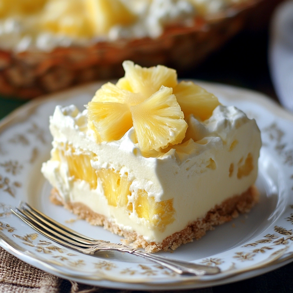 No-Bake Pineapple Cream Dessert