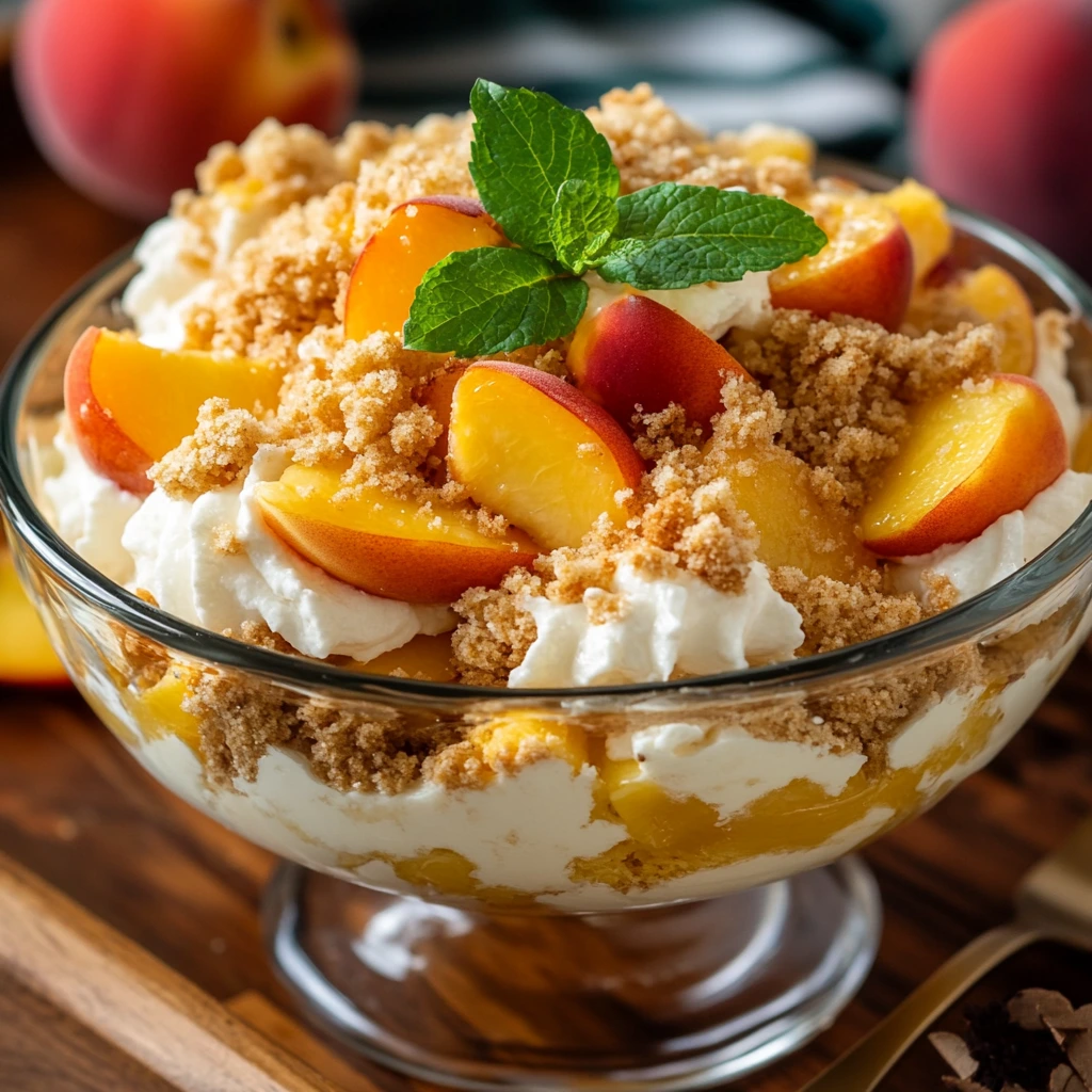 Peach Cobbler Cheesecake Salad