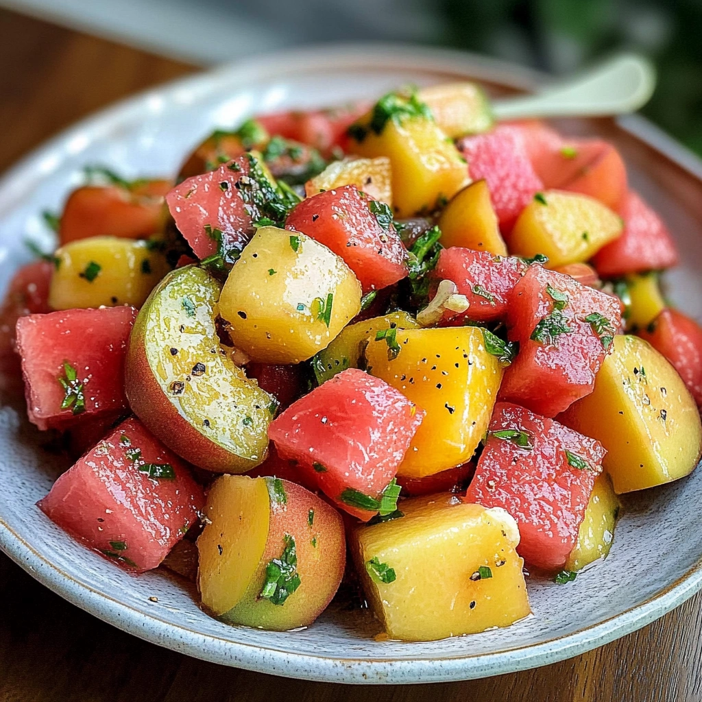 Peach Watermelon Salad