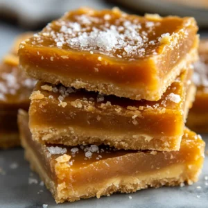 Close-up of Salted Caramel Butter Bars