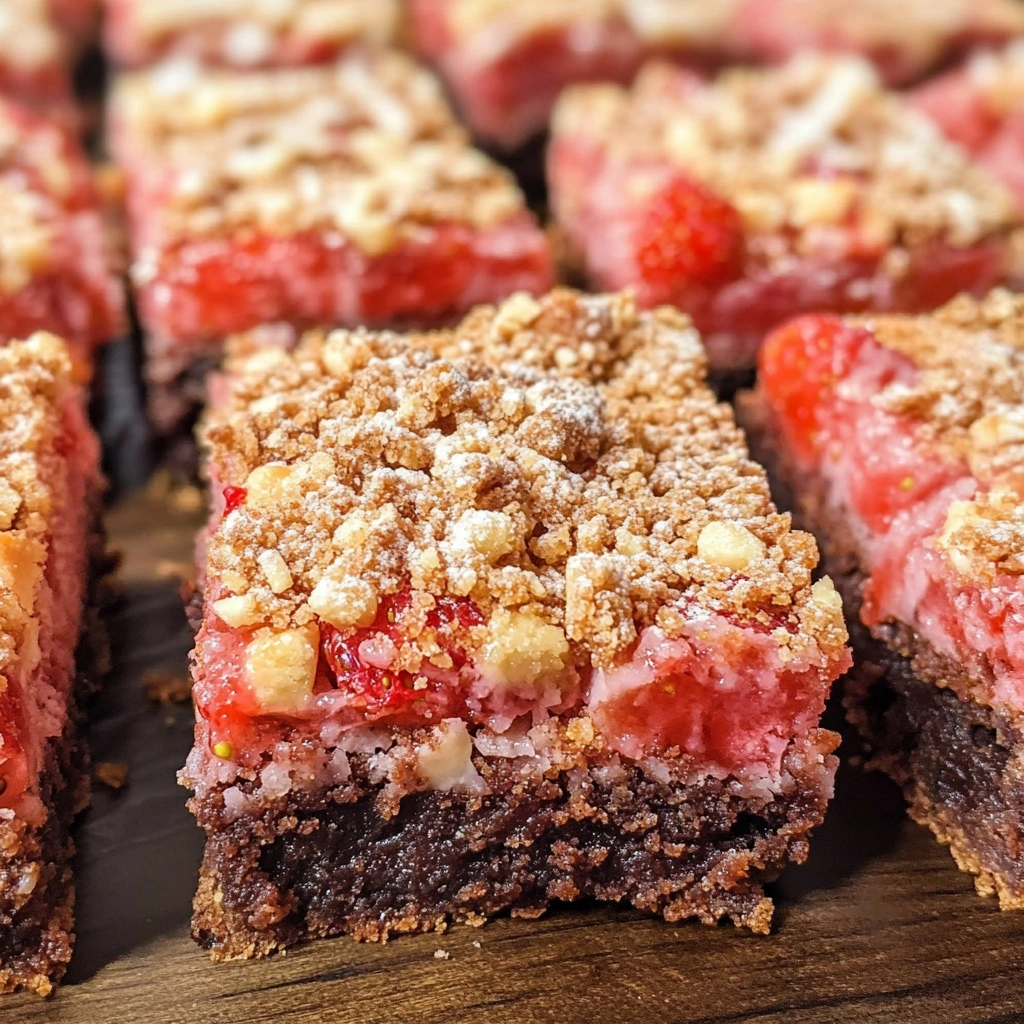 Strawberry Crunch Brownies