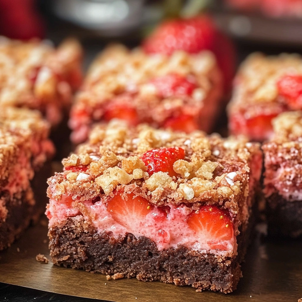 Strawberry Crunch Brownies