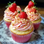 Strawberry Crunch Cupcakes