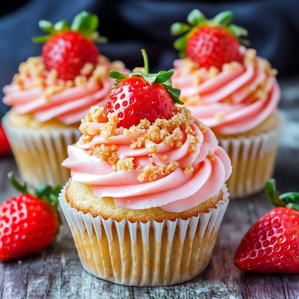 Strawberry Crunch Cupcakes