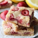 Strawberry Lemon Blondies