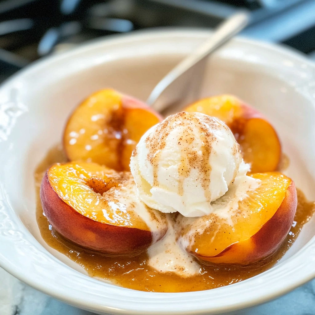 Baked Peaches with Brown Sugar and Cinnamon