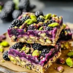Blackberry Pistachio Dream Bars