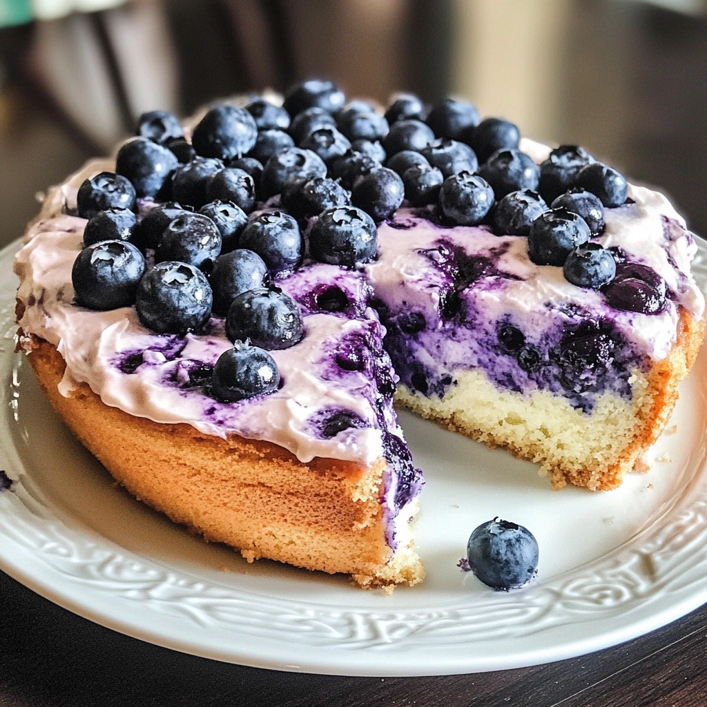 Blueberry Cream Cake