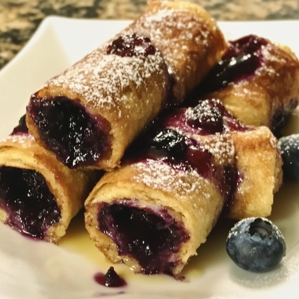 Blueberry French Toast Roll Ups