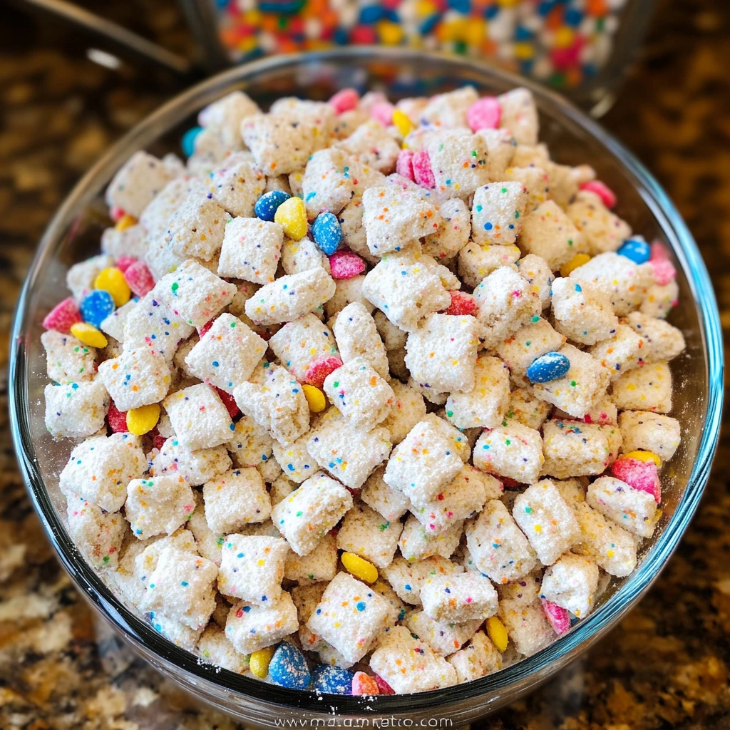 Cake Batter Puppy Chow