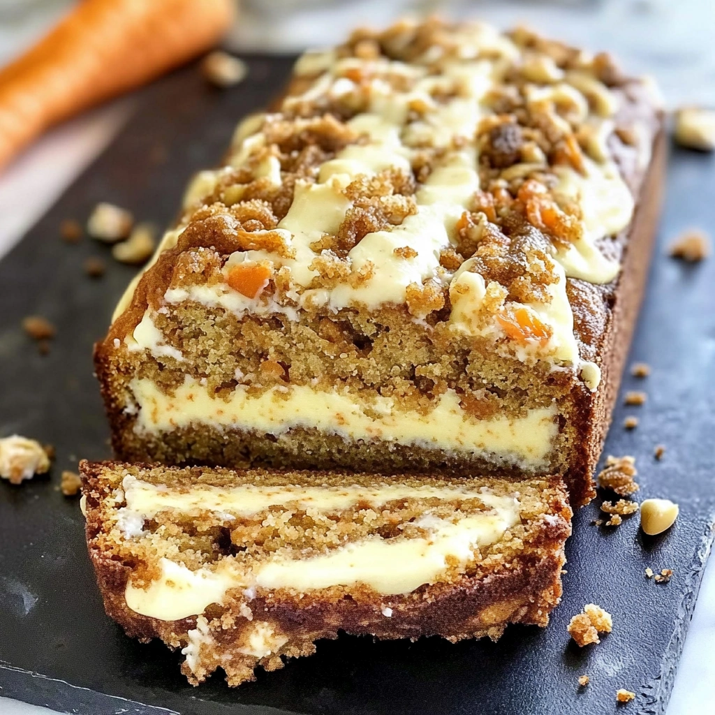 Carrot Cake Loaf with Cream Cheese Filling