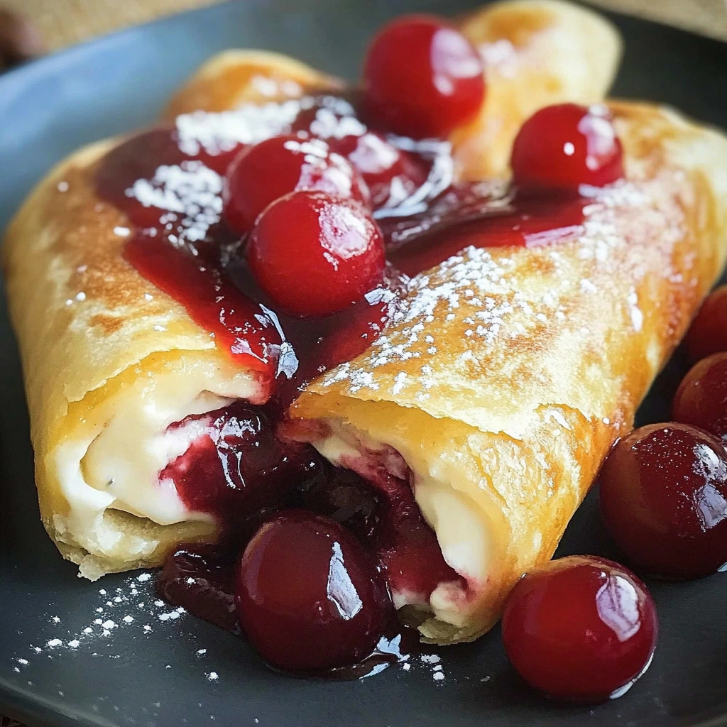 Cherry Cheesecake Chimichangas