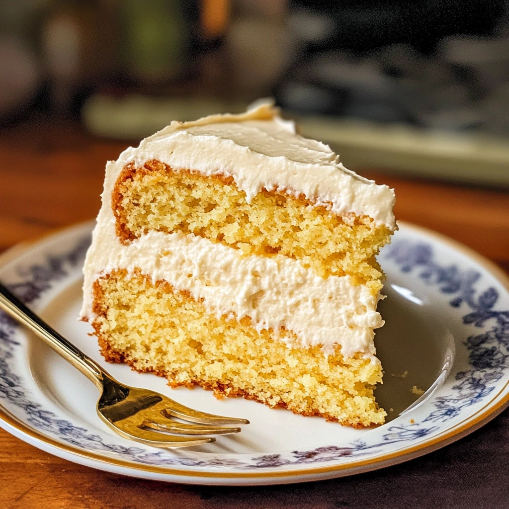 Cornbread Cake with Whipped Honey Buttercream Frosting