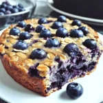 Healthy Yogurt Oat Blueberry Breakfast Cake