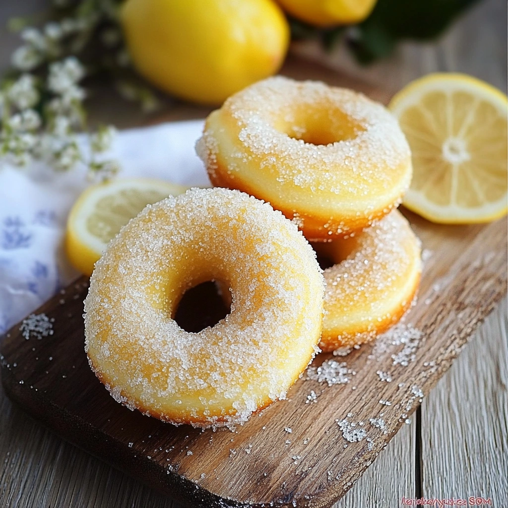 Lemon Sugar Baked Donuts