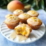 Mango Muffins with Passion Fruit Glaze