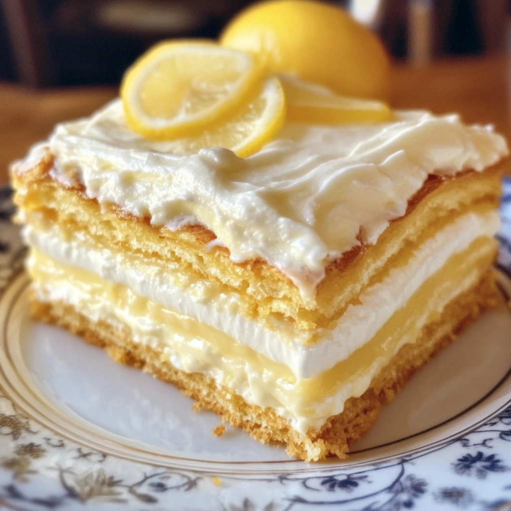 No-Bake Lemon Eclair Cake