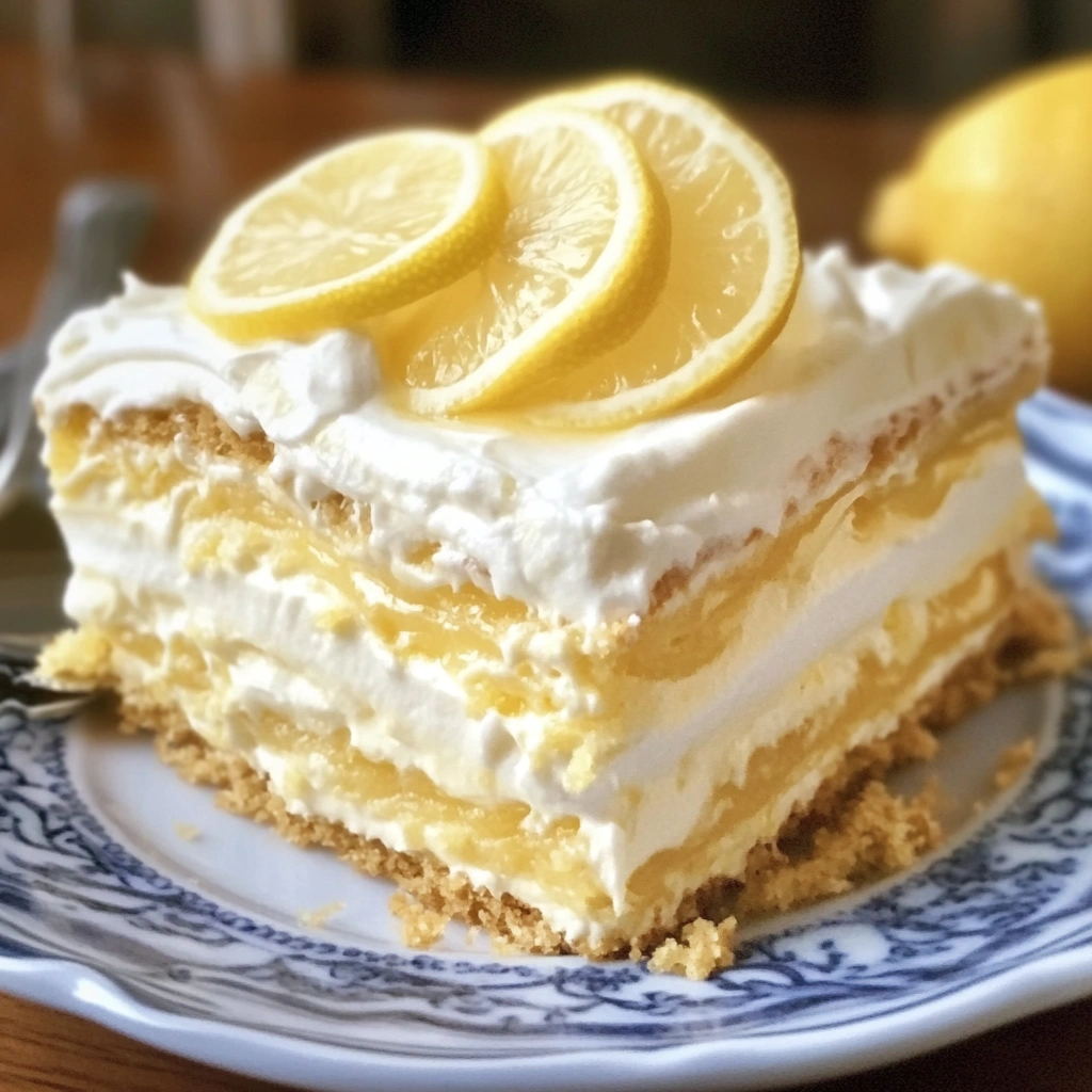No-Bake Lemon Eclair Cake
